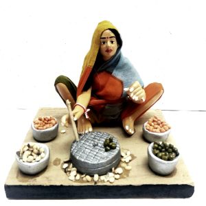 handicraft golu doll clay home decor 10 cm 10 cm 12 cm
